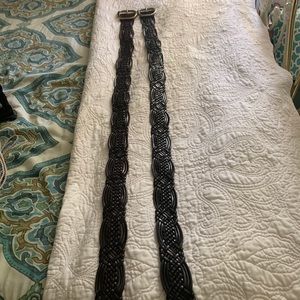 Lands End woven belts. One Black One Brown.